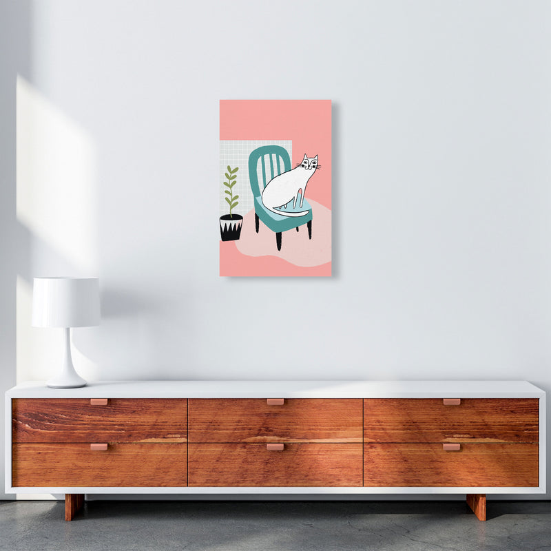The Cat's Chair Art Print by Pixy Paper A3 Canvas