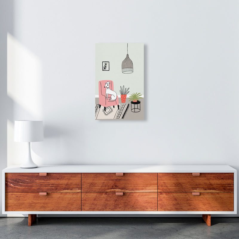 Posh Dog Art Print by Pixy Paper A3 Canvas