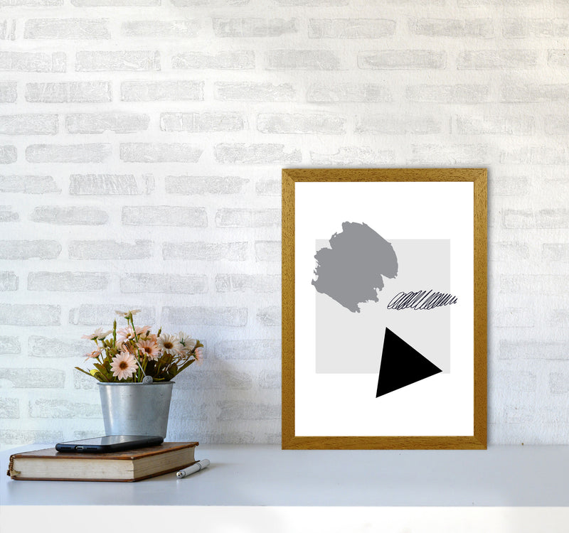 Grey Square Mismatch Abstract Modern Print A3 Print Only