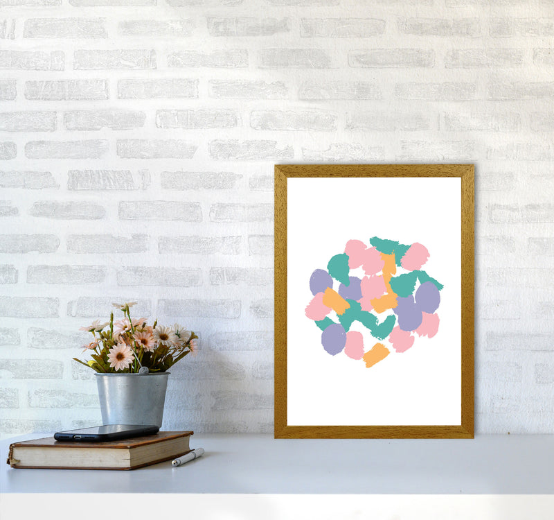 Pink Abstract Paint Splodge Modern Print A3 Print Only