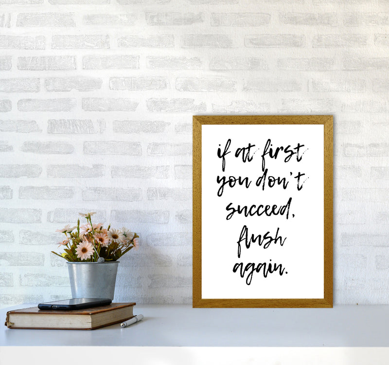 Flush Again, Bathroom Modern Print, Framed Bathroom Wall Art A3 Print Only