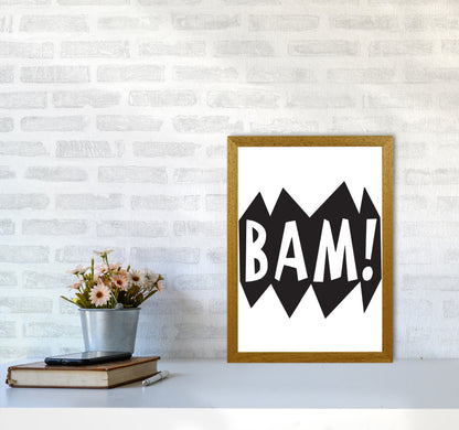 BAM! Black Framed Nursey Wall Art Print A3 Print Only