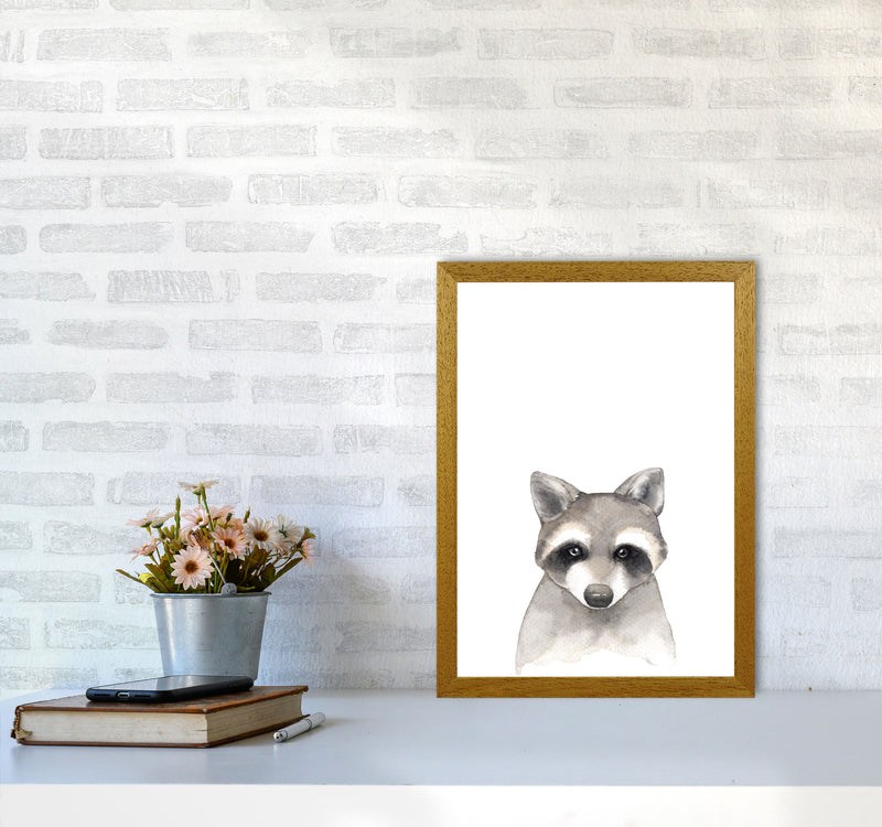 Forest Friends, Cute Raccoon Modern Print Animal Art Print A3 Print Only