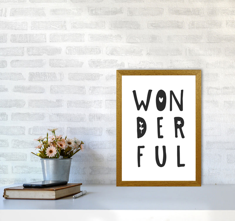 Wonderful Black Framed Nursey Wall Art Print A3 Print Only