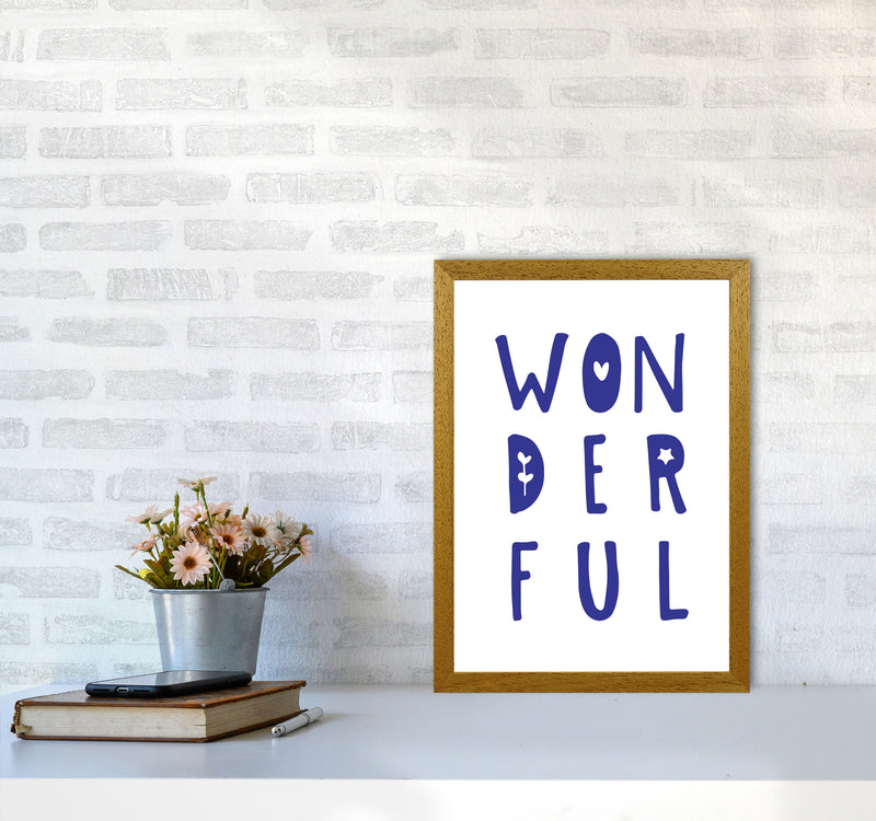 Wonderful Navy Framed Nursey Wall Art Print A3 Print Only
