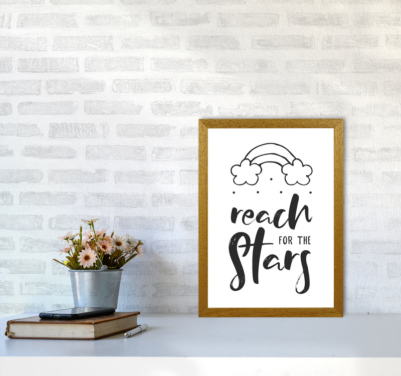 Reach For The Stars Black Modern Print A3 Print Only