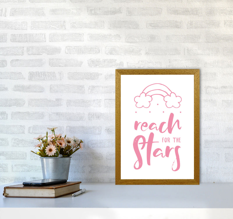 Reach For The Stars Pink Modern Print A3 Print Only