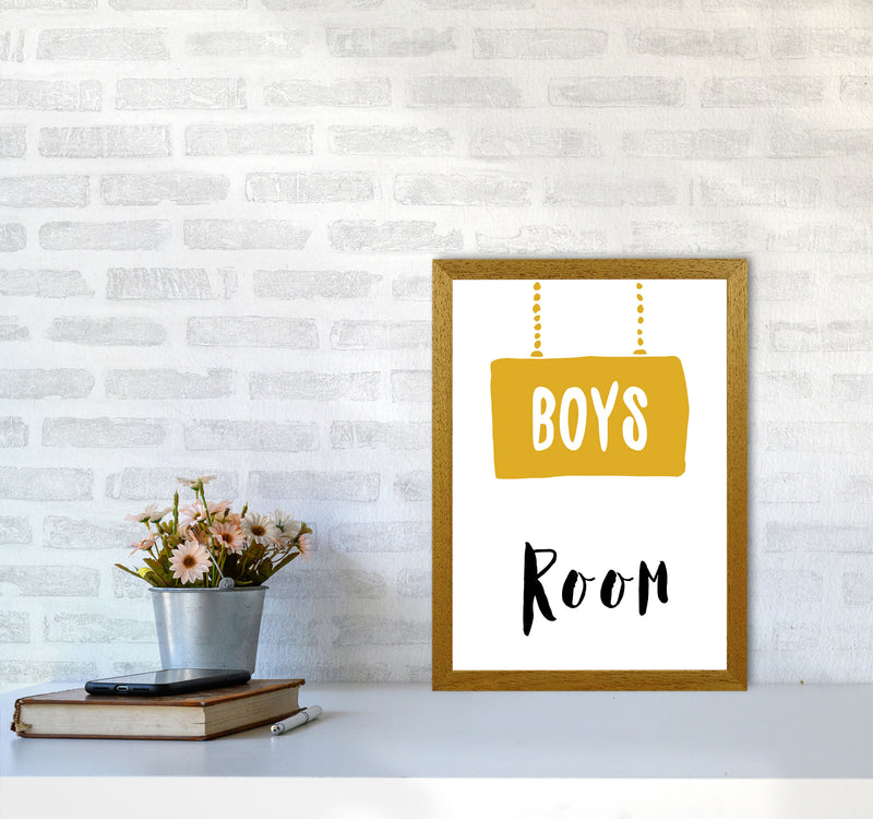 Boys Room Mustard Framed Nursey Wall Art Print A3 Print Only