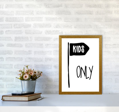 Kids Only Black Framed Nursey Wall Art Print A3 Print Only