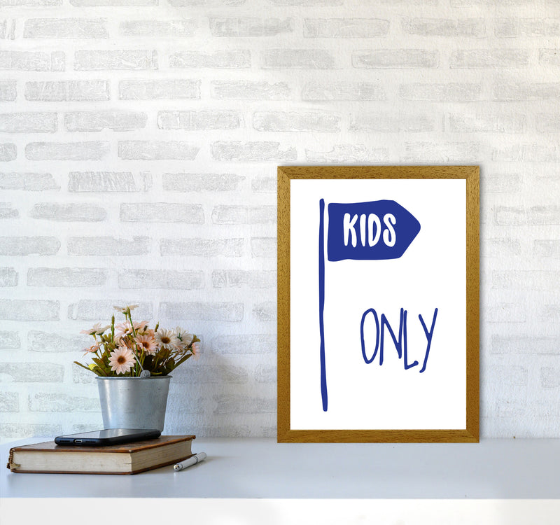 Kids Only Navy Framed Nursey Wall Art Print A3 Print Only