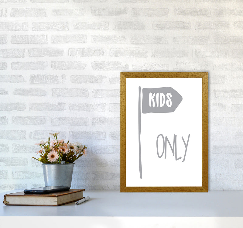 Kids Only Grey Framed Nursey Wall Art Print A3 Print Only