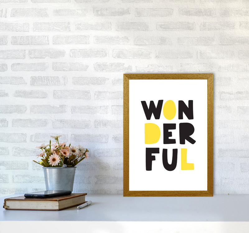 Wonderful Black And Yellow Framed Nursey Wall Art Print A3 Print Only