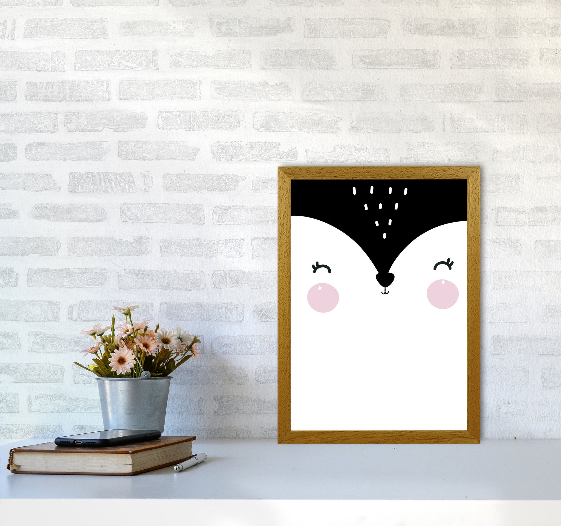 Penguin Face Scandi Modern Print A3 Print Only