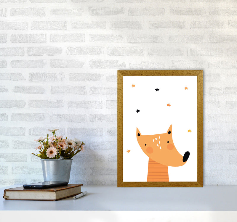 Scandi Fox Framed Nursey Wall Art Print A3 Print Only