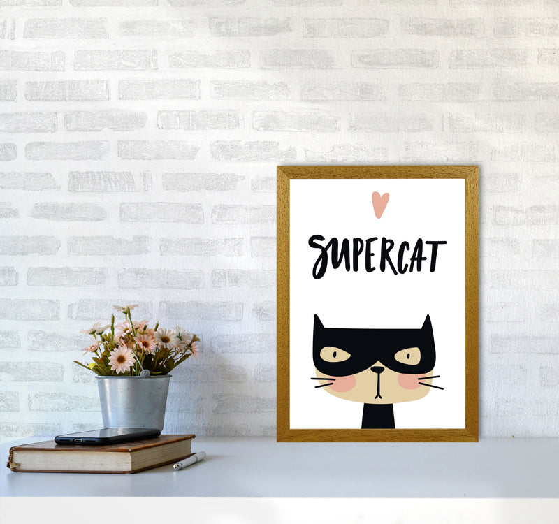 Supercat Framed Nursey Wall Art Print A3 Print Only
