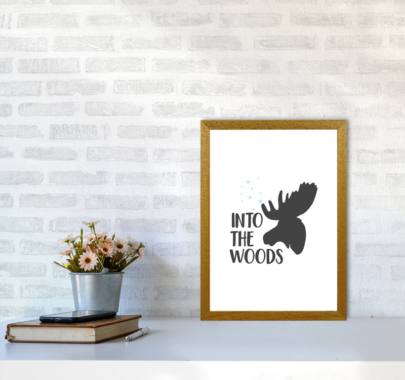 Into The Woods Framed Typography Wall Art Print A3 Print Only