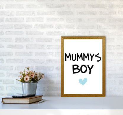 Mummy&#39;s Boy Blue Framed Nursey Wall Art Print A3 Print Only