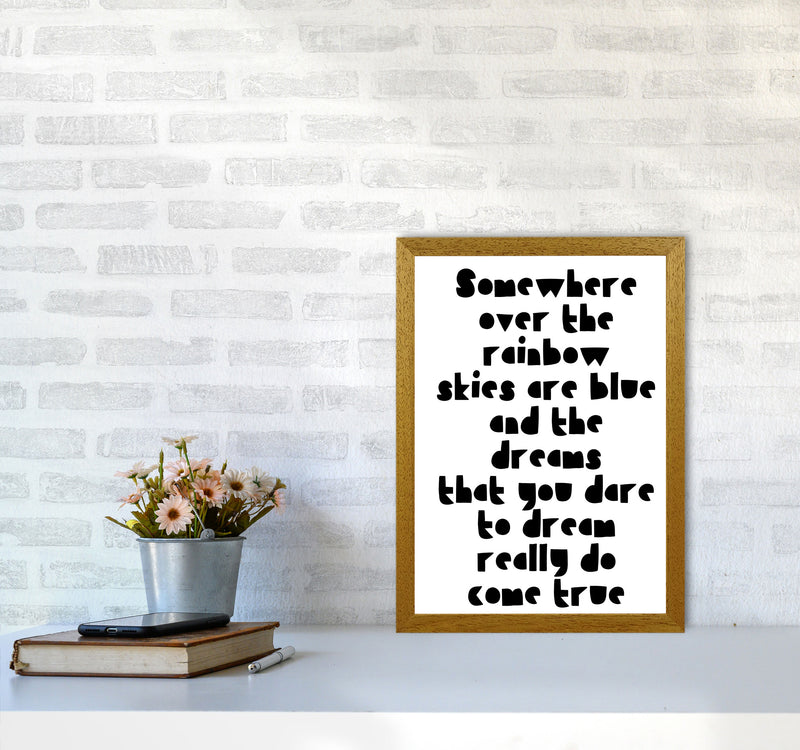 Somewhere Over The Rainbow Black Modern Print A3 Print Only
