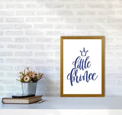 Little Prince Navy Framed Nursey Wall Art Print A3 Print Only