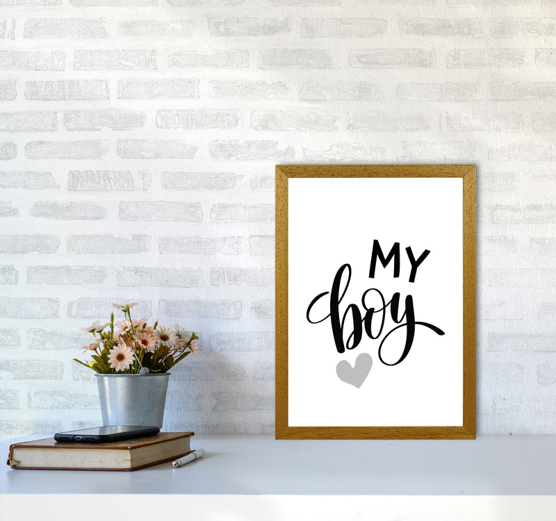 My Boy Black Framed Nursey Wall Art Print A3 Print Only