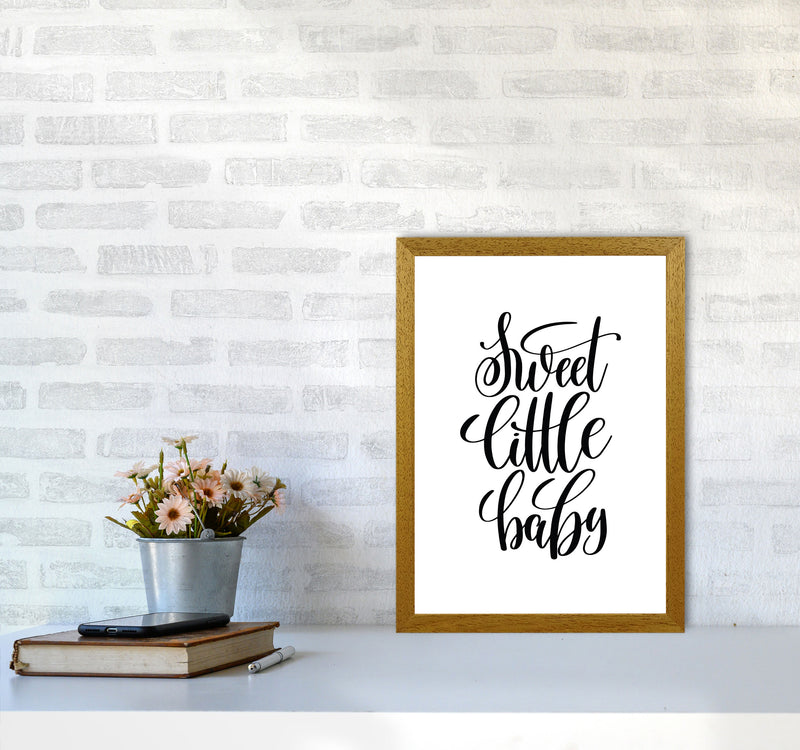 Sweet Little Baby Black Framed Nursey Wall Art Print A3 Print Only
