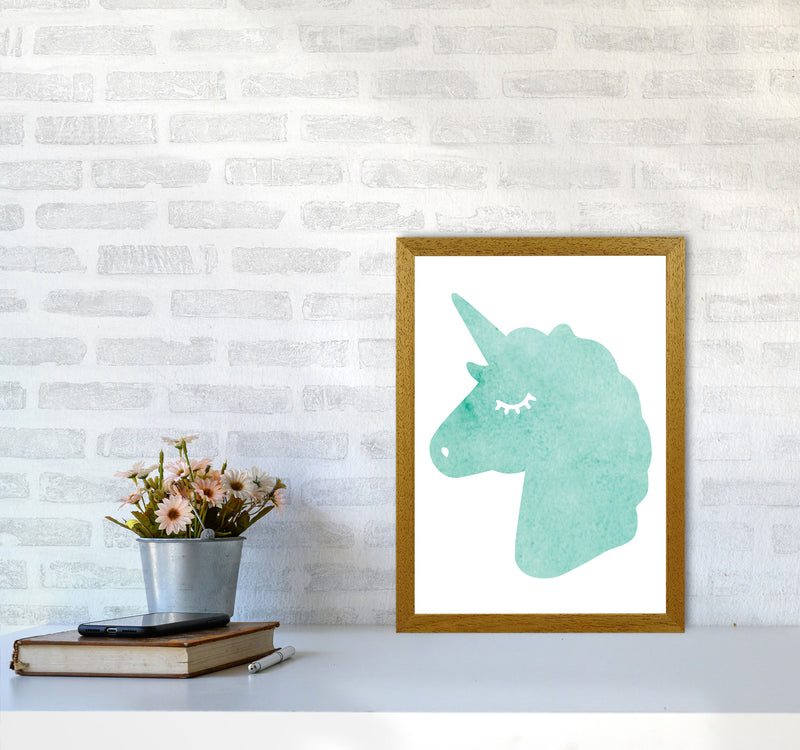 Mint Unicorn Head Modern Print Animal Art Print A3 Print Only