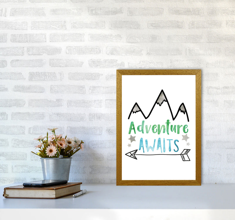 Adventure Awaits Watercolour Modern Print A3 Print Only