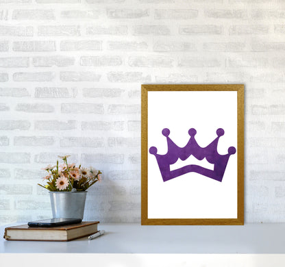 Purple Crown Watercolour Modern Print A3 Print Only