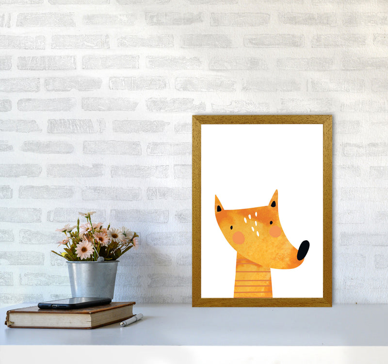 Scandi Fox Watercolour Framed Nursey Wall Art Print A3 Print Only