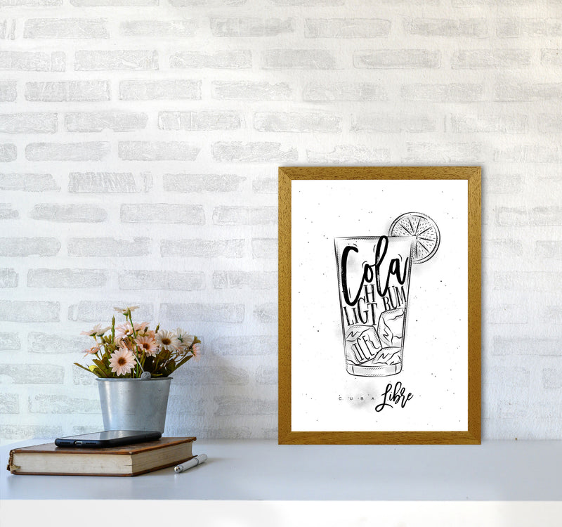 Cuba Libre Cocktail Modern Print, Framed Kitchen Wall Art A3 Print Only