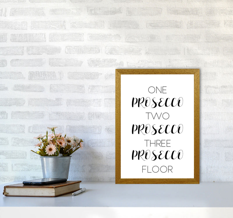One Prosecco Two Prosecco Modern Print, Framed Kitchen Wall Art A3 Print Only