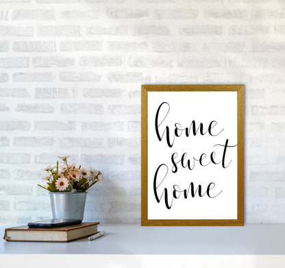 Home Sweet Home Framed Typography Wall Art Print A3 Print Only