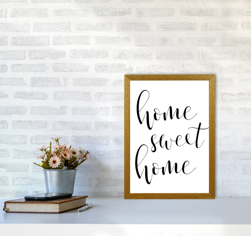 Home Sweet Home Framed Typography Wall Art Print A3 Print Only