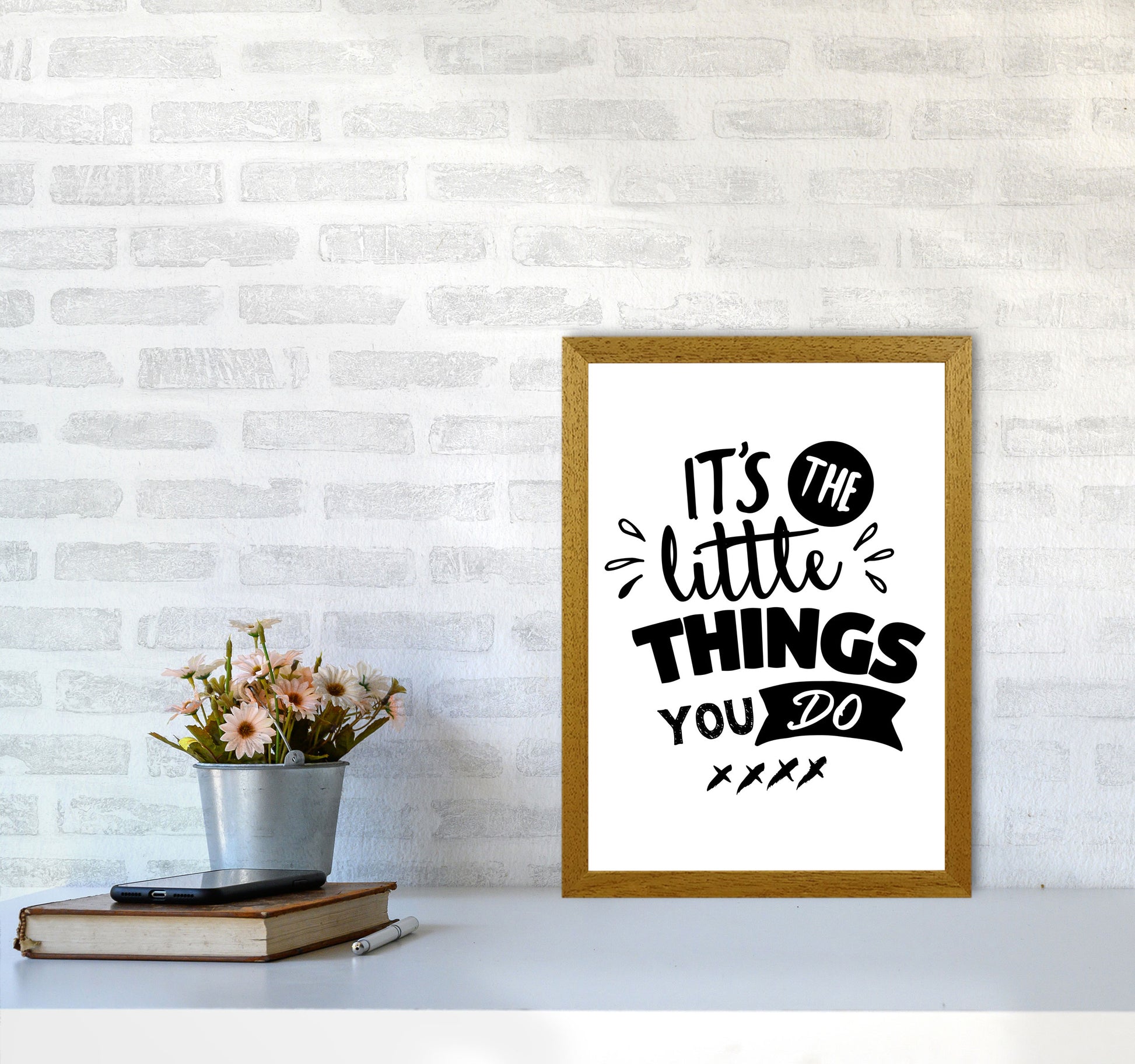 It&#39;s The Little Things You Do Framed Typography Wall Art Print A3 Print Only