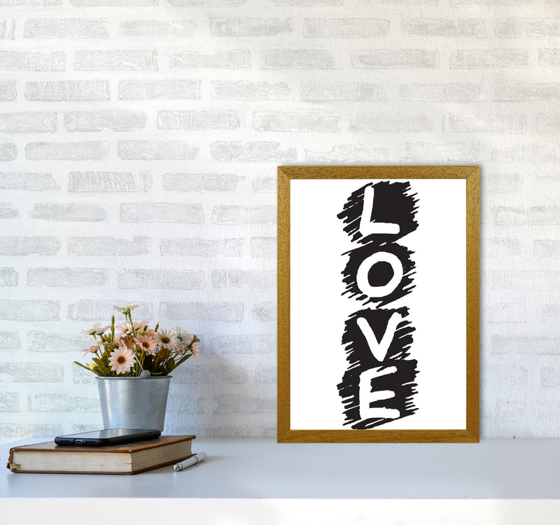 Love Framed Typography Wall Art Print A3 Print Only