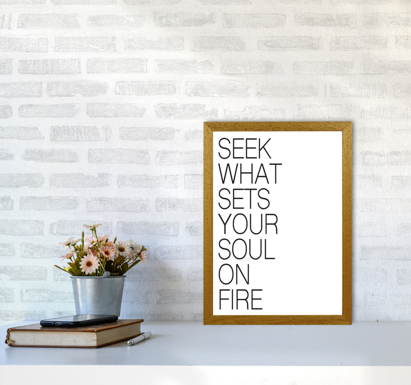 Seek What Sets Your Soul On Fire Modern Print A3 Print Only