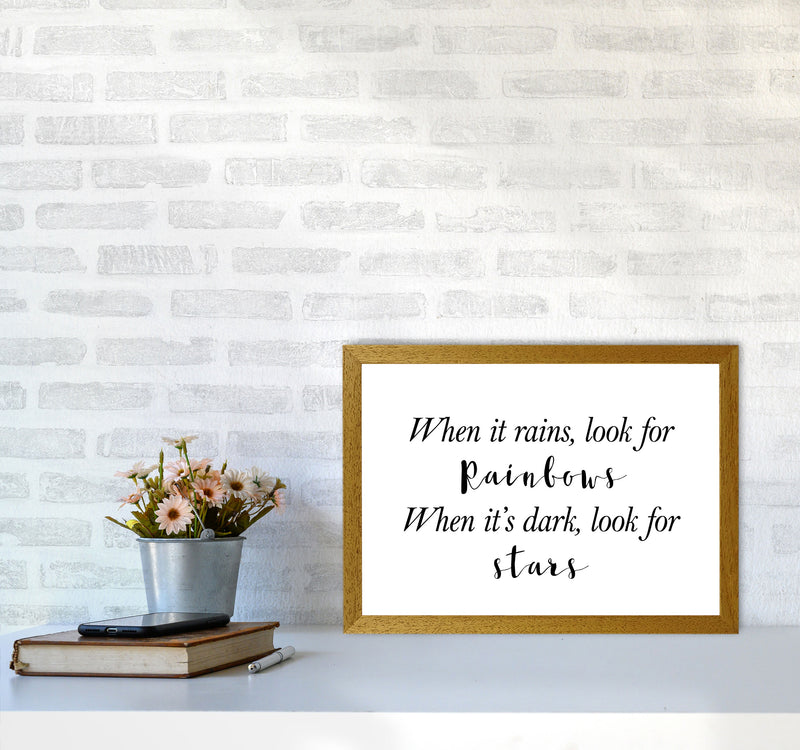 When It Rains Look For Rainbows Modern Print A3 Print Only