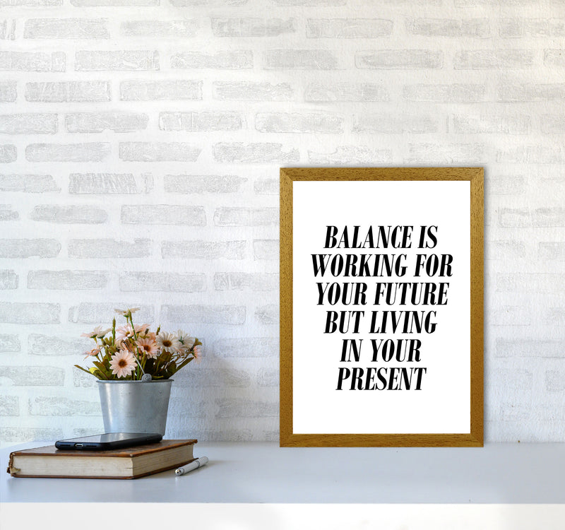 Balance Framed Typography Wall Art Print A3 Print Only
