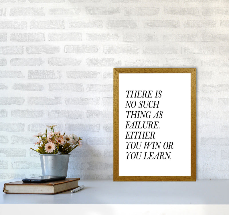 No Such Thing As Failure Framed Typography Wall Art Print A3 Print Only