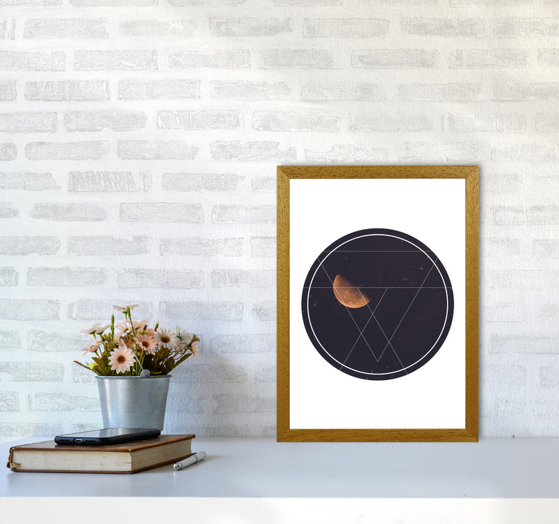 Black Moon Circle Modern Print A3 Print Only