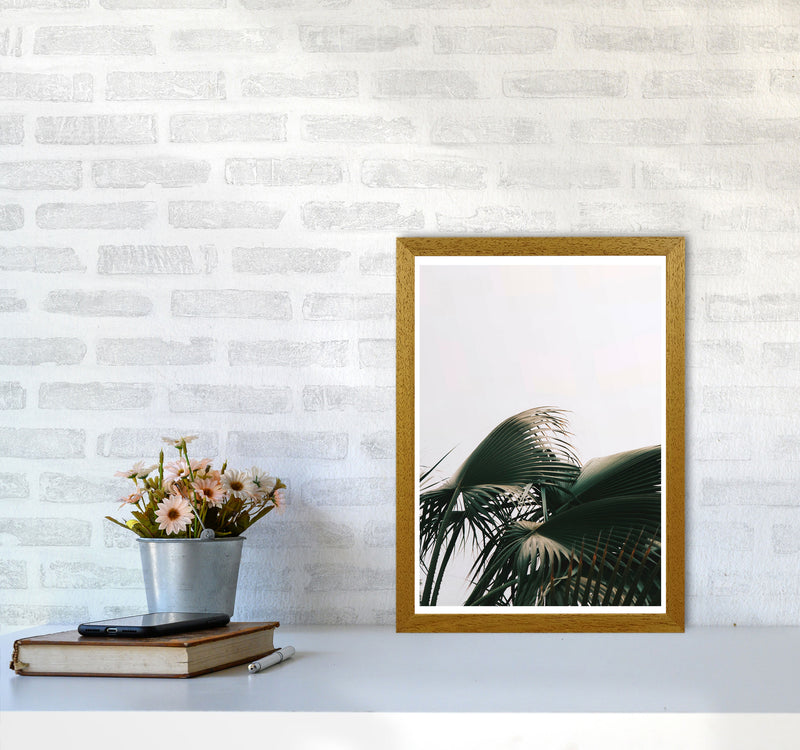 Bushy Palm Leaves Modern Print, Framed Botanical & Nature Art Print A3 Print Only