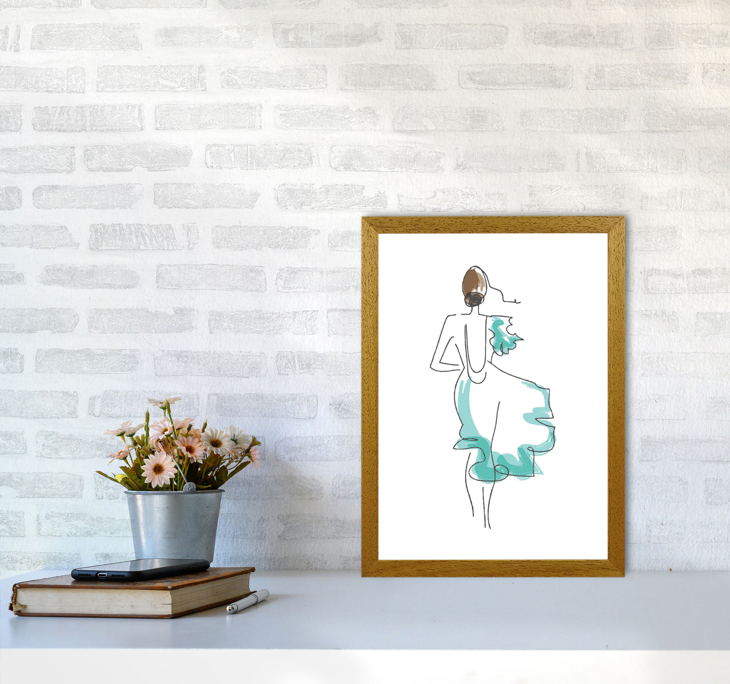Fashion Line Drawing Modern Print A3 Print Only