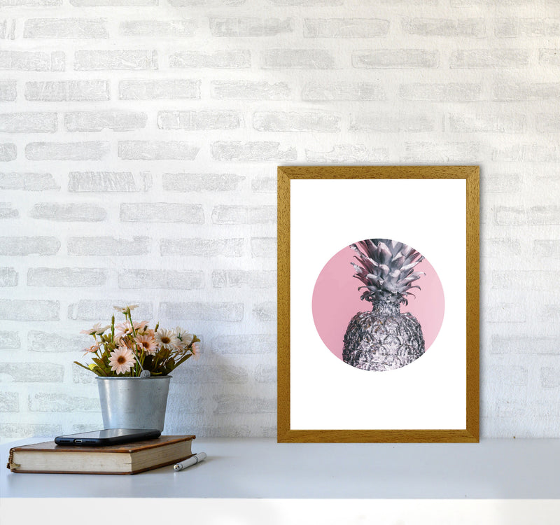 Pineapple Pink Circle Modern Print A3 Print Only