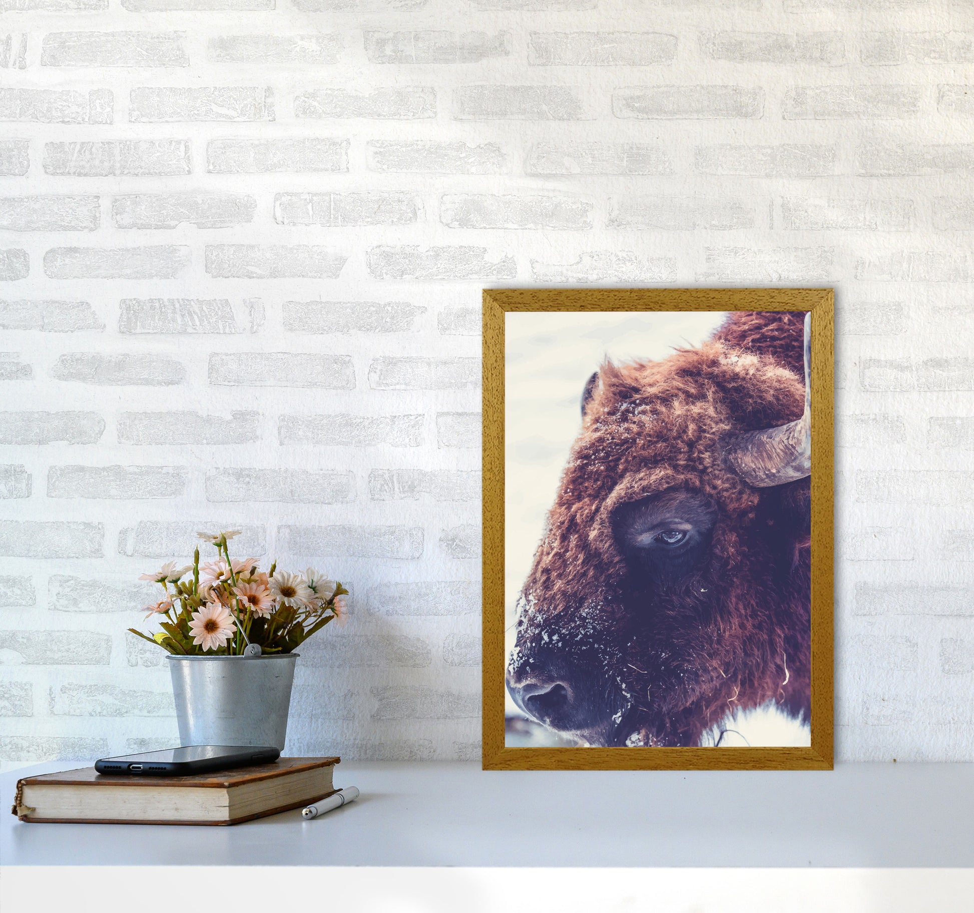 Bull Modern Print Animal Art Print A3 Print Only