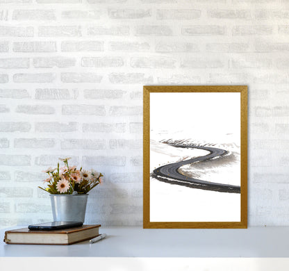 Snowy Road Pass Modern Print A3 Print Only