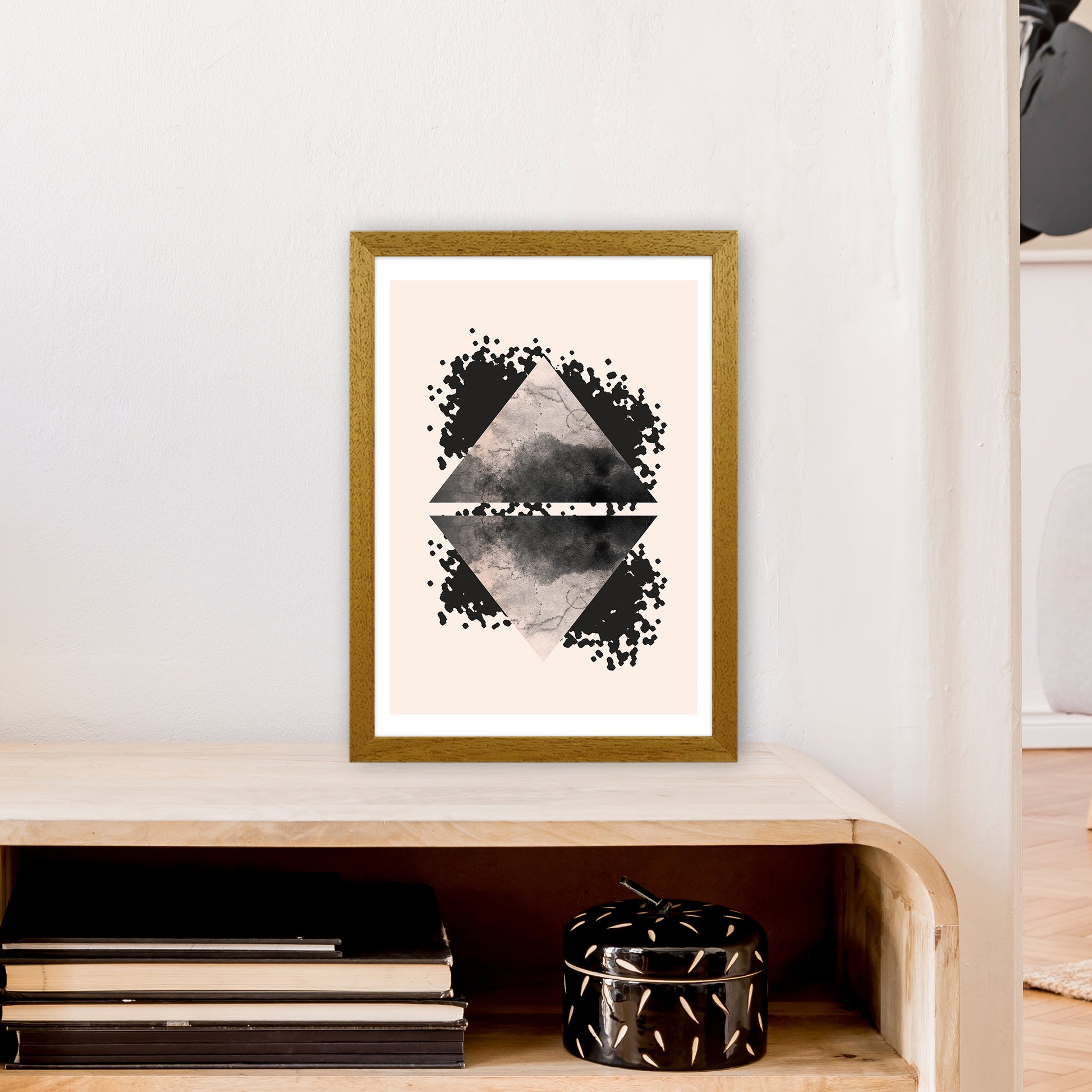 Nude And Black Watercolour 1 Art Print by Pixy Paper A3 Print Only