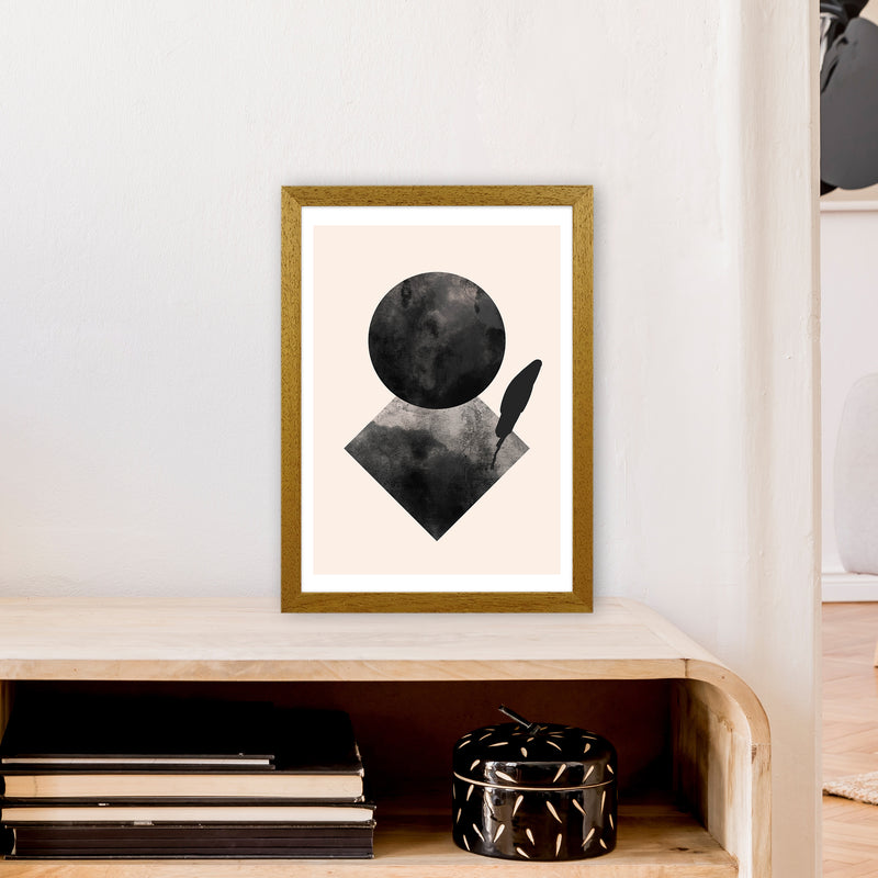 Nude And Black Watercolour 2 Art Print by Pixy Paper A3 Print Only