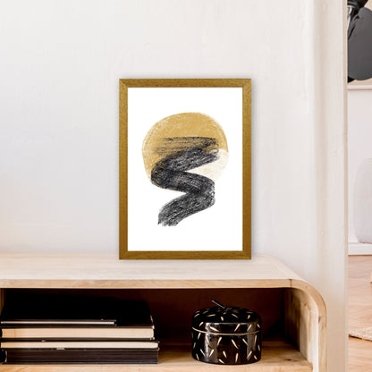 Dalia Chalk Gold Moon Zig  Art Print by Pixy Paper A3 Print Only