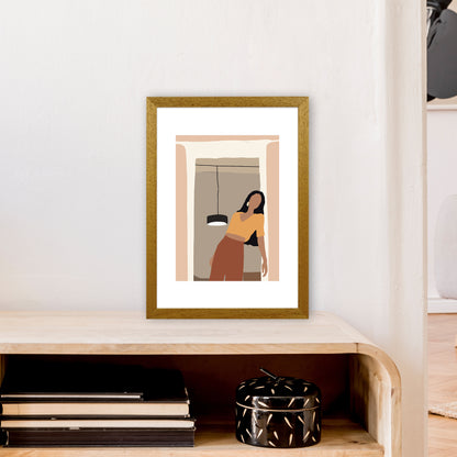 Mica Girl In Doorway N10  Art Print by Pixy Paper A3 Print Only