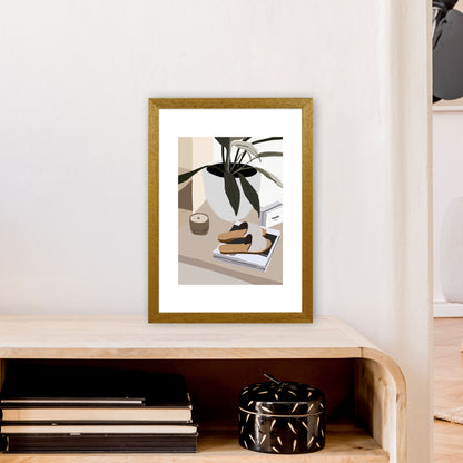 Mica Shoes And Plant N9  Art Print by Pixy Paper A3 Print Only
